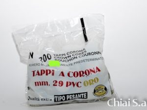 Tappi a corona d. 29 mm. pz. 100